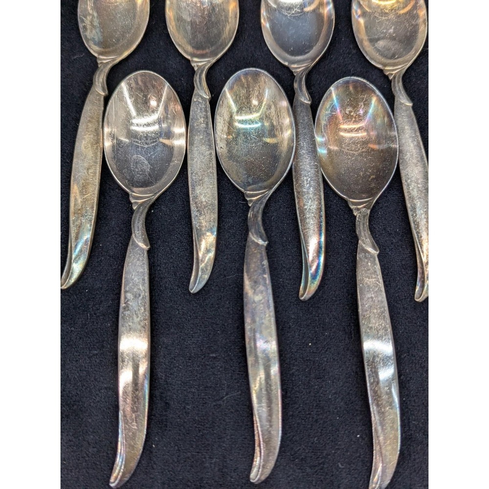 Vintage 7 Piece 1847 Roger's Bros IS Flair Silver Plated Silverware Teaspoons